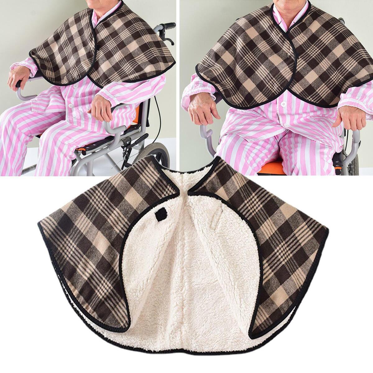 Old People Warm Shoulder Shawl Plush Cape Wrap  Soothing Warmth