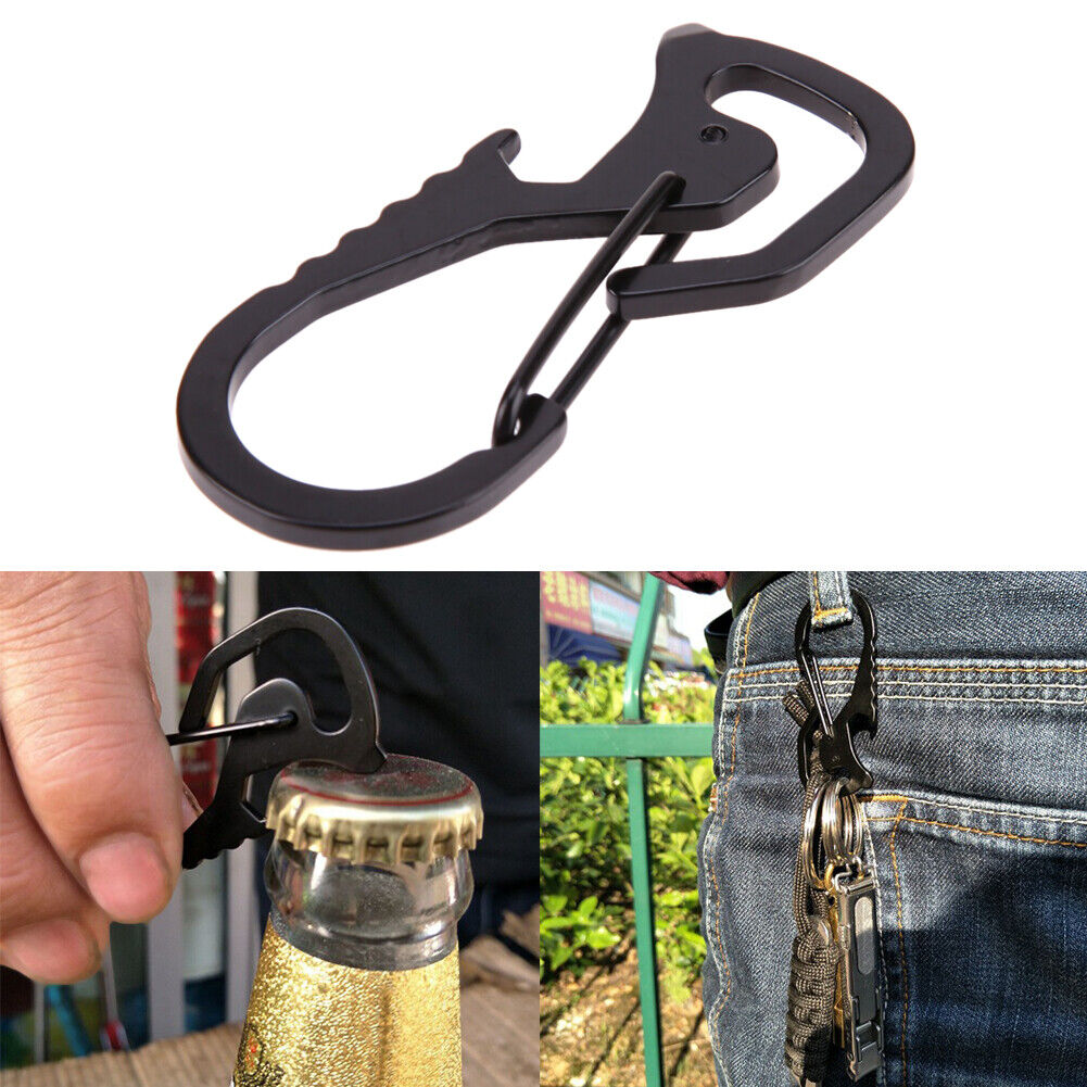 1Pc Stainless Steel Bottle Opener Cap Lifter Screwdriver Card Tool(Black)