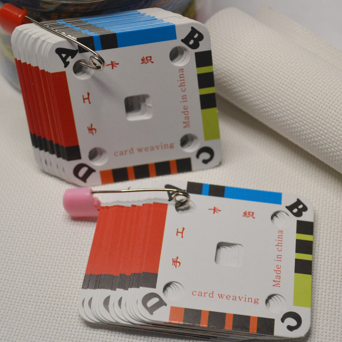 100Pcs Handy Weaving Cards Paper Loom Cards for Loom Gifts for
