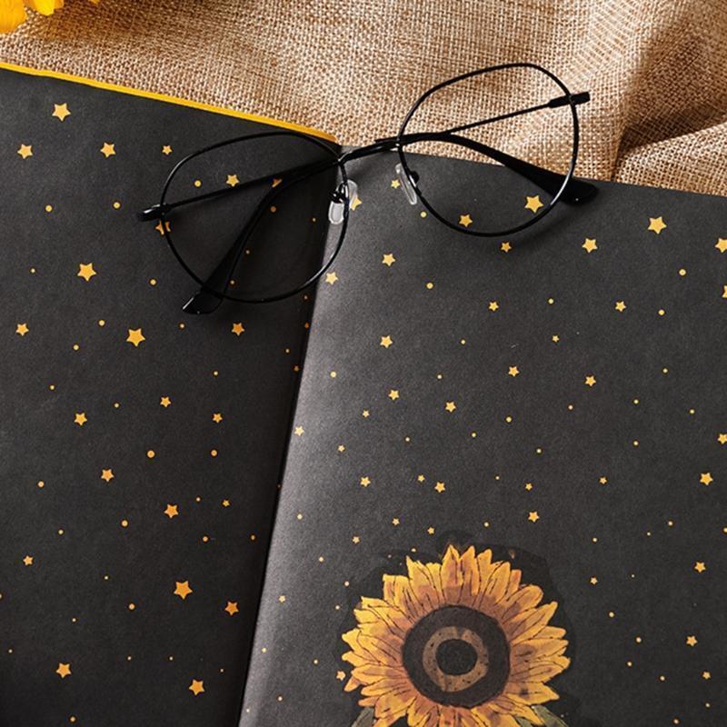 PU Leather Sunflower Notebook A5 Schedule Book Diary Weekly Planner Notepad Gift