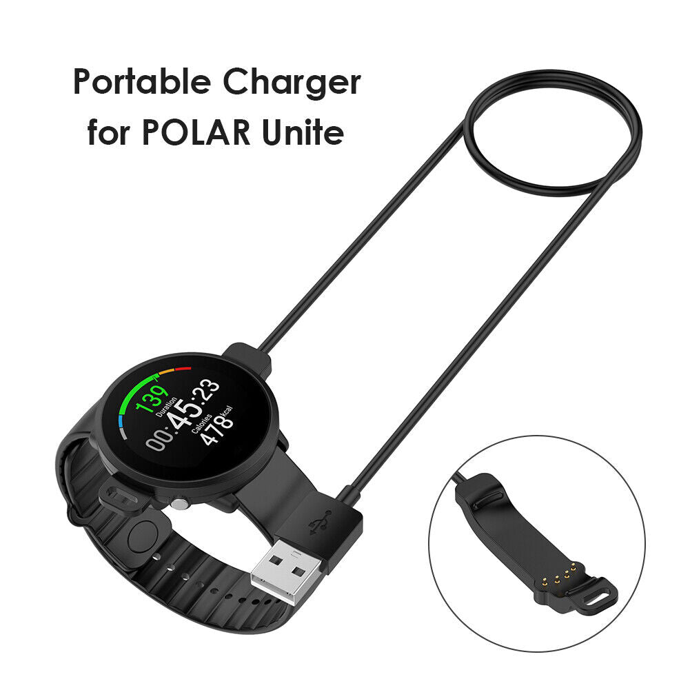 4-pin 1m USB Charger Cable for POLAR Unite Smartwatch Charging Cord Line
