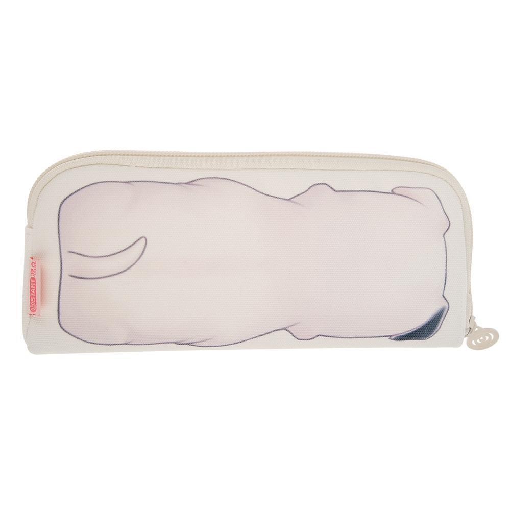 Stationery Storage Pouch Canvas Box Pencil Bag Makeup Case ( Pencil case-C)