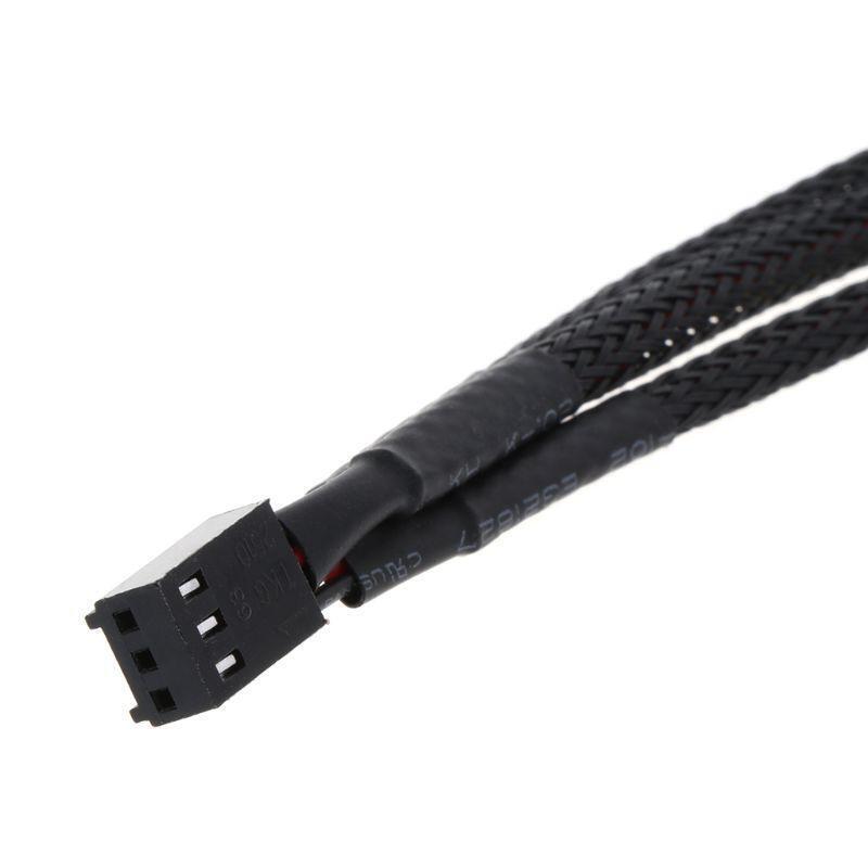 12V 30CM 3Pin Fan PWM 1 to 3 Way Power Supply Extension Cable Y Splitter Wire