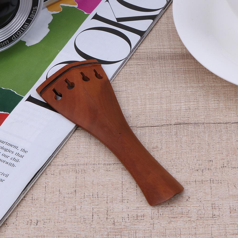 4/4-3/4 Brown Jujube Wood Violin Fine Tuner Tailpiece Big with Tail Rope