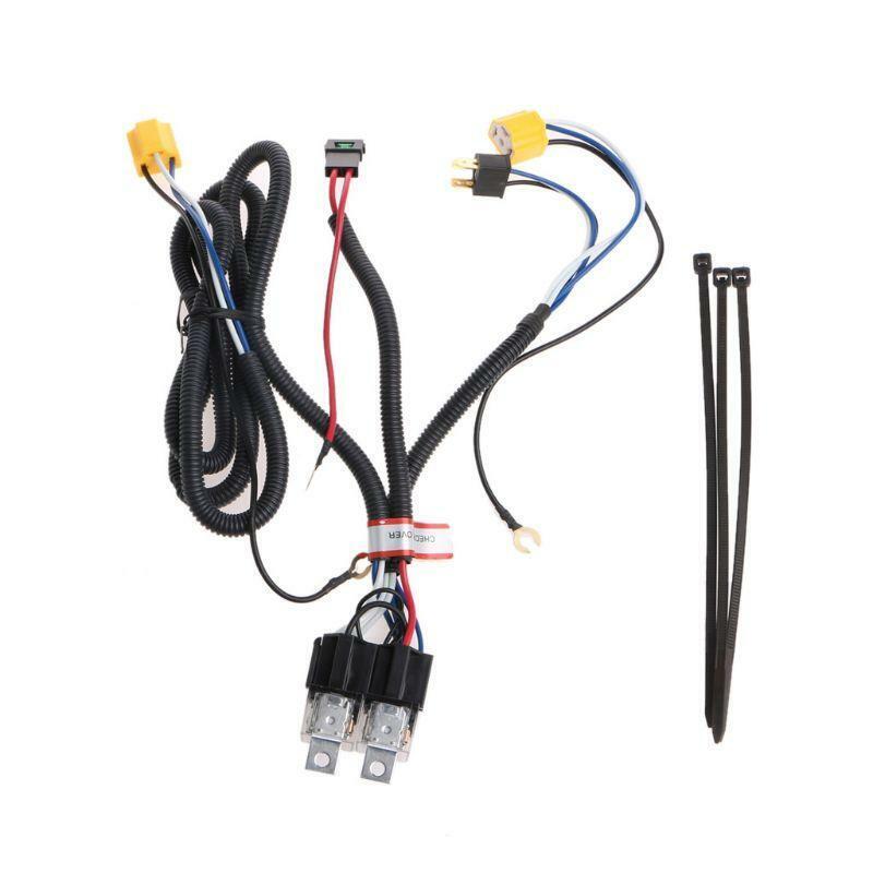 H4 Headlight Fix Dim Light Relay Wiring Harness System 2 Headlamp Light Bulb