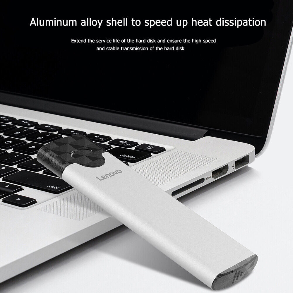 Lenovo M-02 M.2 SSD Case NVMe B Key to USB 3.1 Gen 2 Type C SSD Enclosure