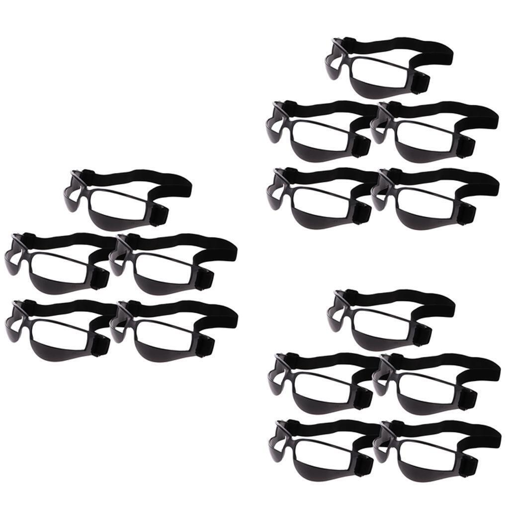 15pcs Sports Basketball Dribble Specs Glasses Training Aid Supplies Black