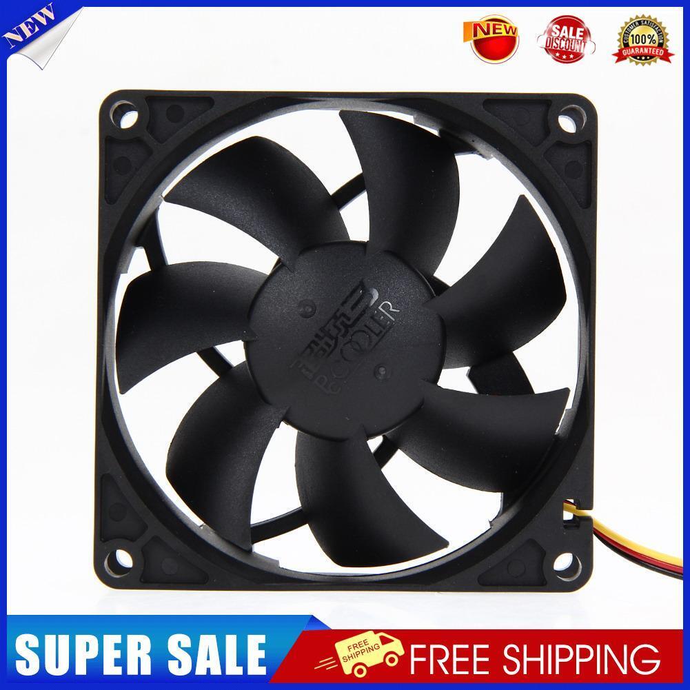 Mute 80mm Computer PC Case 3/4 Pin Cooling Fan with Screw Pad for PC CUP