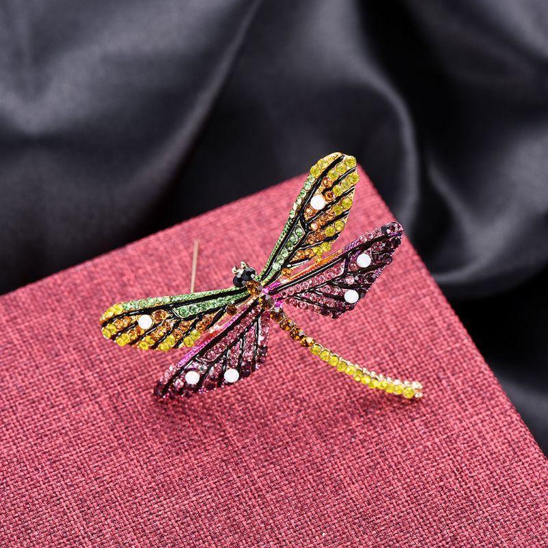 Dragonfly Brooch Insect Colorful Fashion Charms Jewelry Badge Banquet Scarf Pins