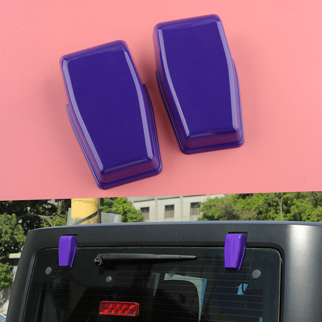 Rear Window Glass Hinge Decor Cover Trim fit for Jeep Wrangler JK JKU 2007-2017
