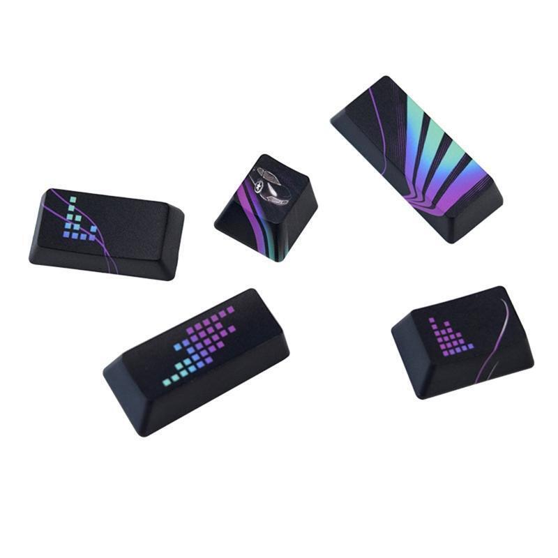 5 Sides Sublimation PBT Keycaps 12PCS for Mechanical Keyboard Space Directions