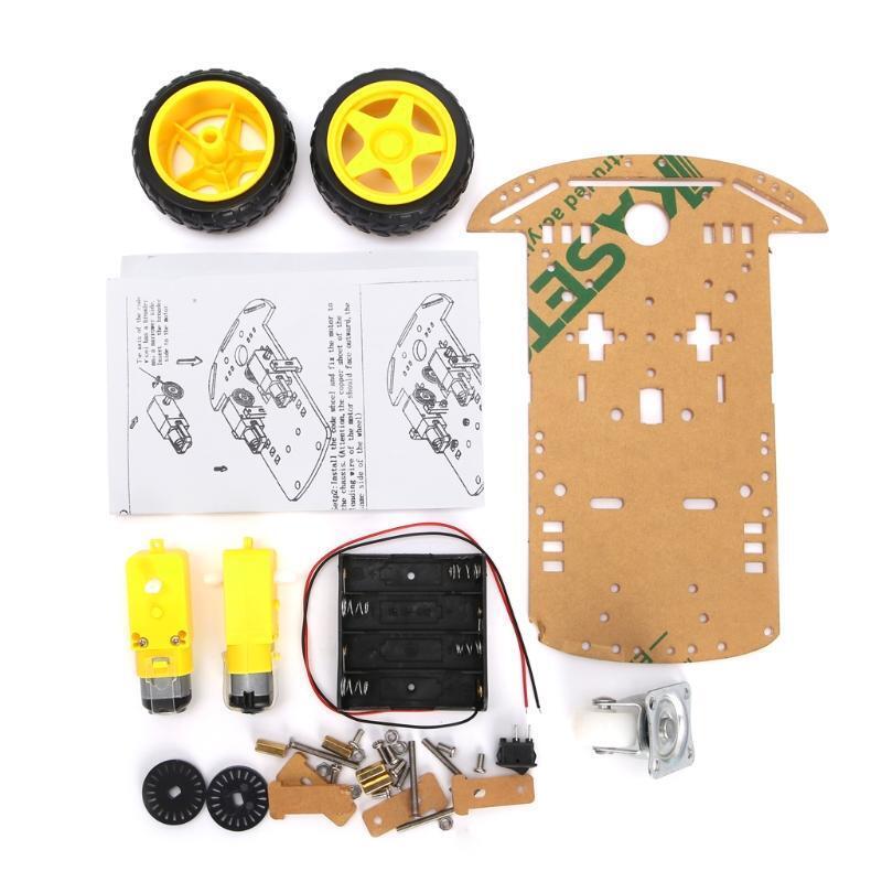 New Motor Smart Robot Kit Speed Encoder Battery Car Chassis Box For Arduino
