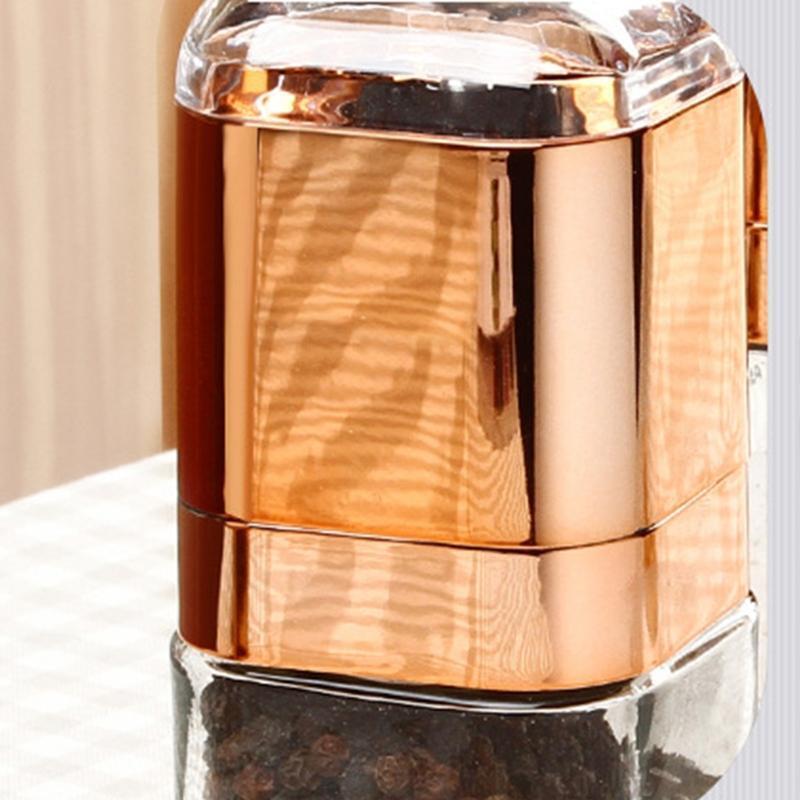 Portable Manual Salt And Pepper Mill Glass Bottle Spice Seasoning Grinder Muller