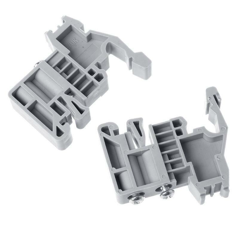 50 Pcs UKK3 DIN Rail Double Level Dual Row Terminal Block 500V 25A 28-12AWG Gray