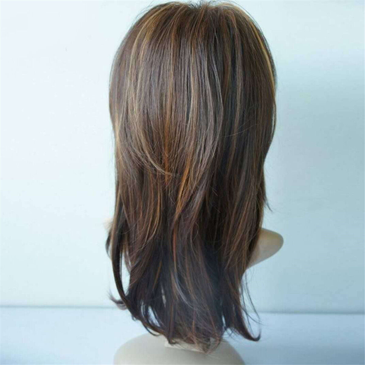 Synthetic Wig Long Layered Shoulder Length Wig Light Brown Wig Synthetic Hair