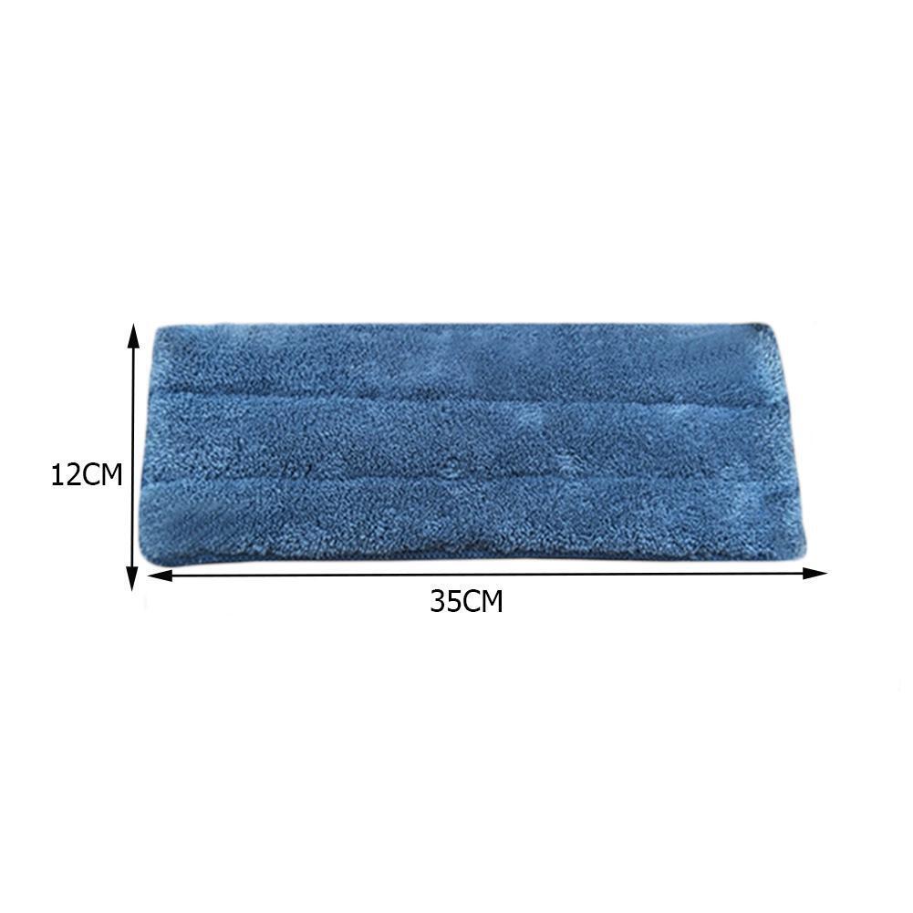 Coral Velvet Fiber Spray Mop Head Floor Cleaning Replace Mop Cloth (Blue)