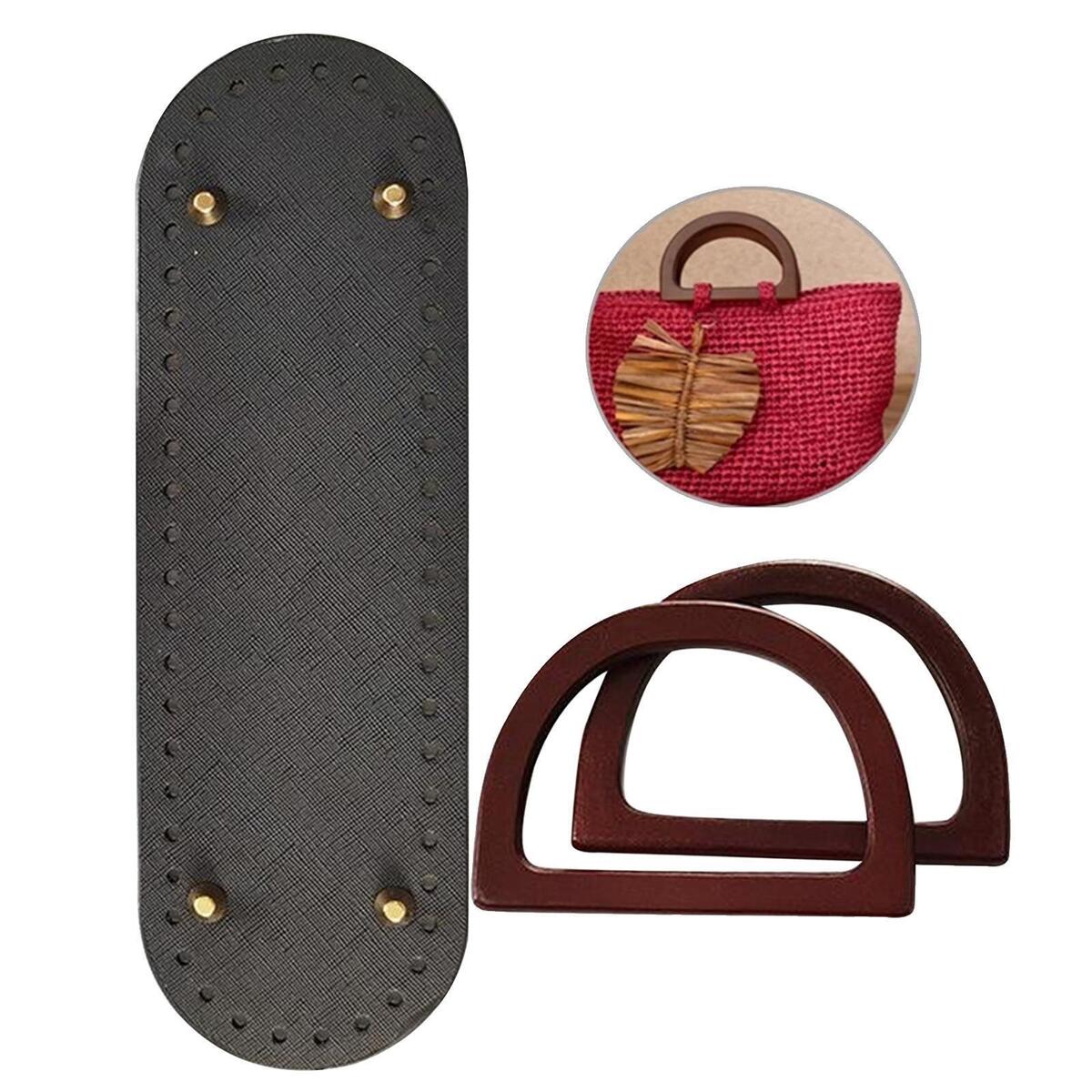 2 Pieces DIY Knitting Shoulder Bags Nail Bottom Mat Pad Insert Bag Supplies