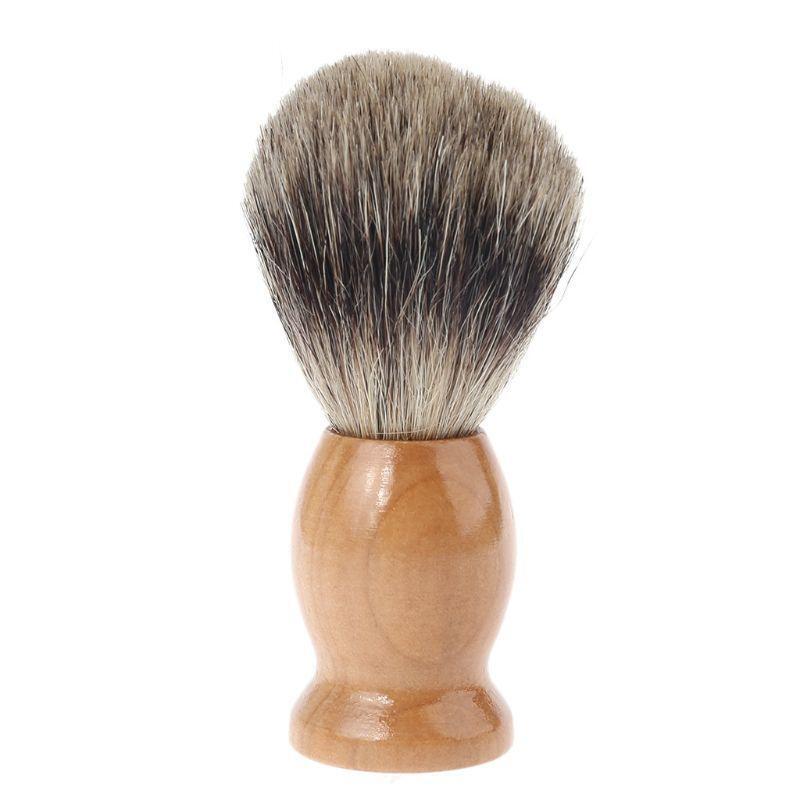 Shaving Razor Brush Badger Hair Wood Handle Men Shave Beard Barber Tool
