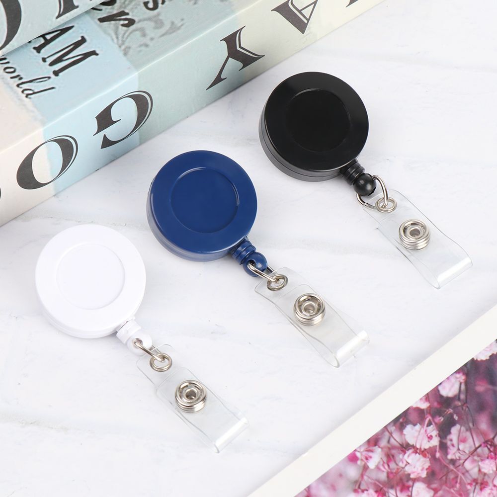 Anti-Lost Clip Retractable Key Ring Lanyards Nurse ID Name Card Badge Holder