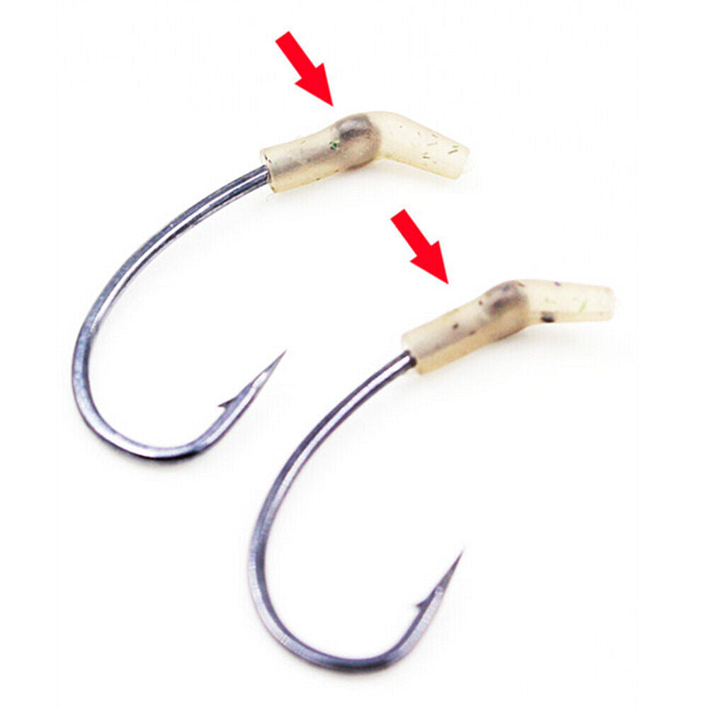 10x Fishing Hook Anti-tangle Sleeves Bent Line Aligner Carp Fishing Tackle