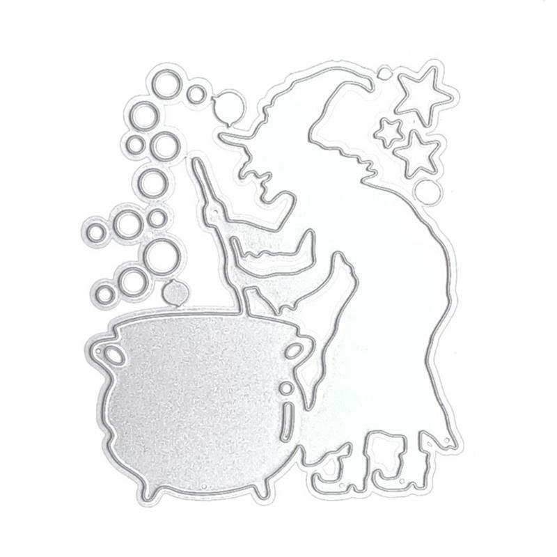 Halloween Witch Metal Cutting Dies Stencil DIY Scrapbooking Album Paper Template