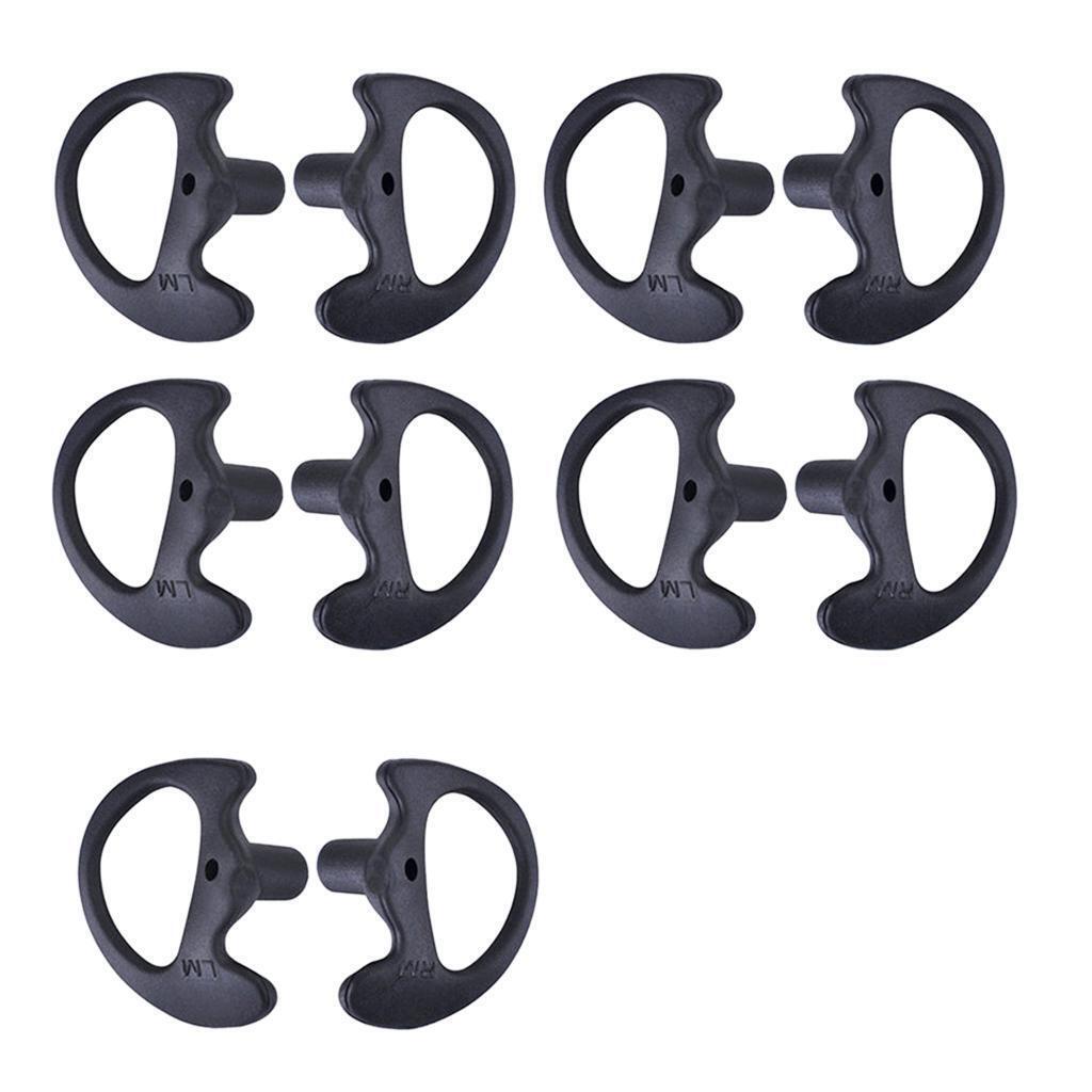5Pairs Medium Gel Earplug earplugs For  Radio Air Acoustic Headset Black