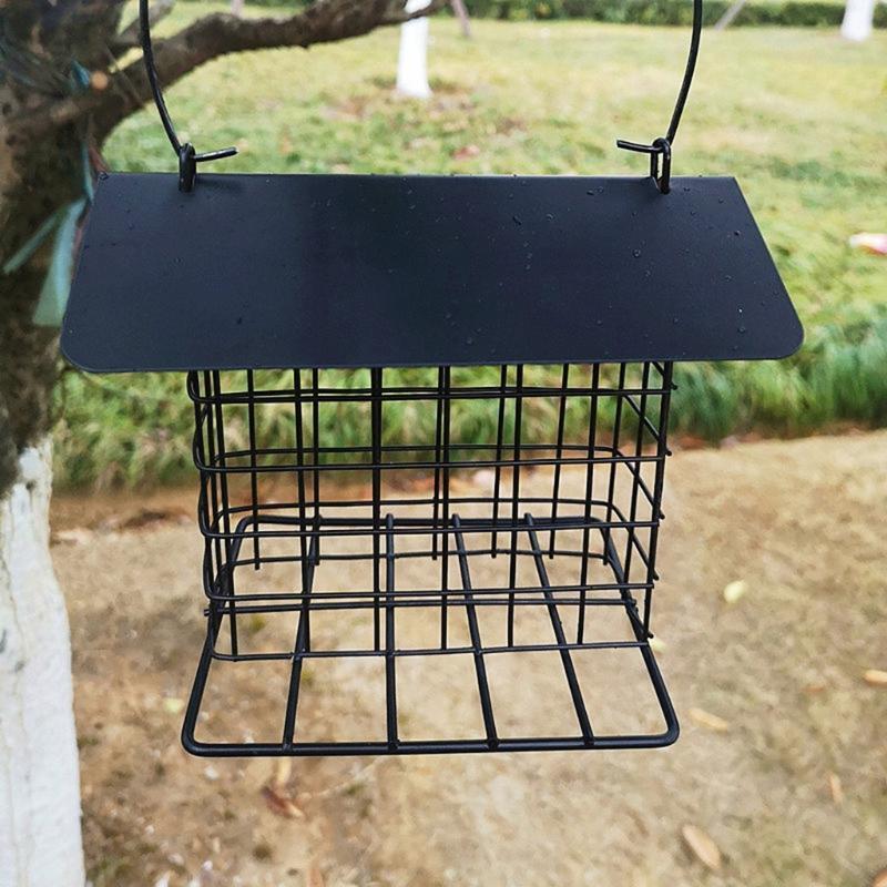 Hanging Bird Feeders for Outdoors Metal Suet Holder Creative Bird Fruit Box