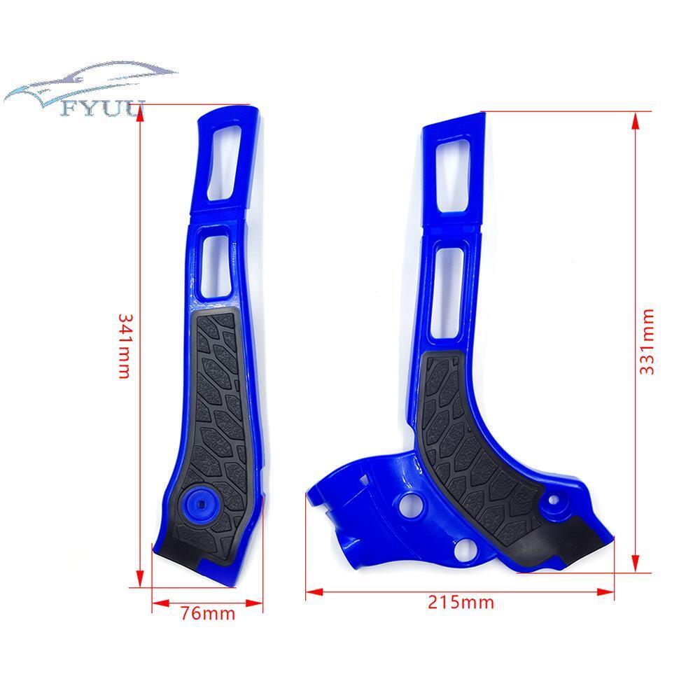 Black + Blue Plastic Motorcycle Frame Guards For Yamaha YZ125 YZ250 WR125 WR250