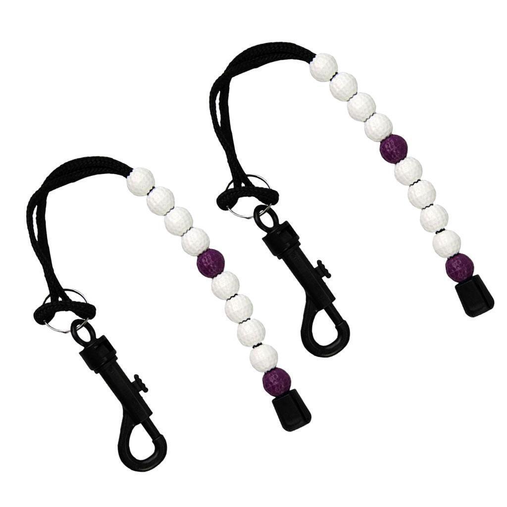 2 Count Golf Stroke Bead Score Counter Counting Tool Bracelet Golf Accessory
