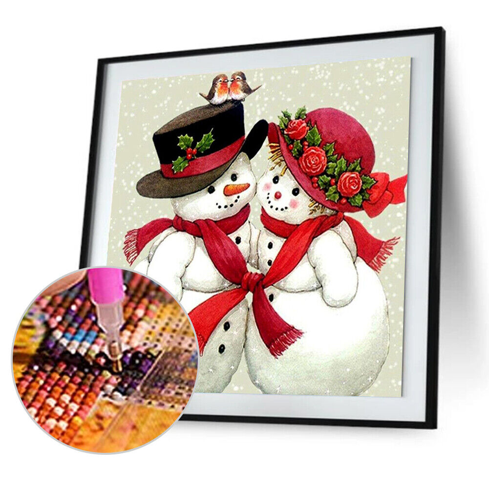 5D Diamond Painting Christmas Snowman Embroidery Cross Stitch Home Decor