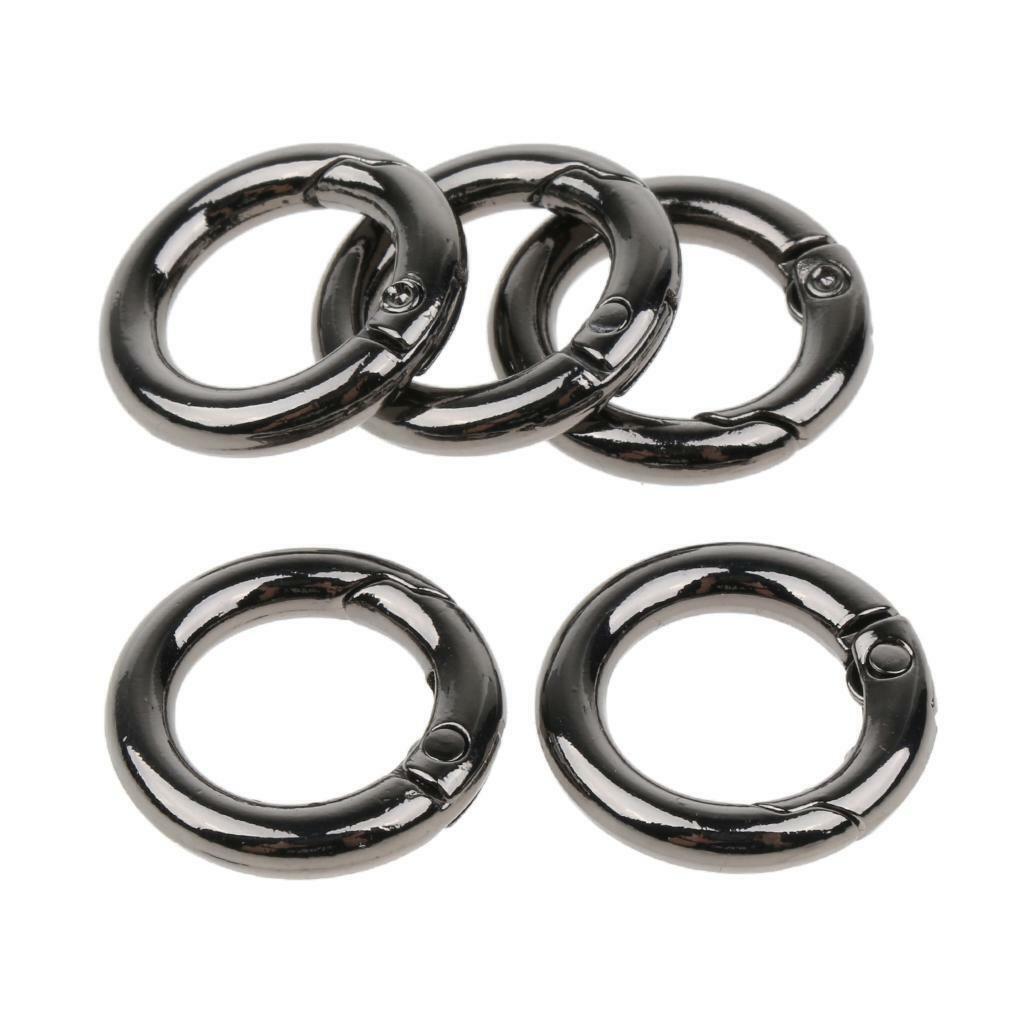 30pcs Mini Round Rings  Buckle Keychain Carabiner Key Rings Outdoor