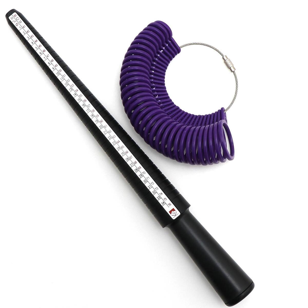 Plastic Ring Size  & Stick Wedding  Measuring Tool Professional