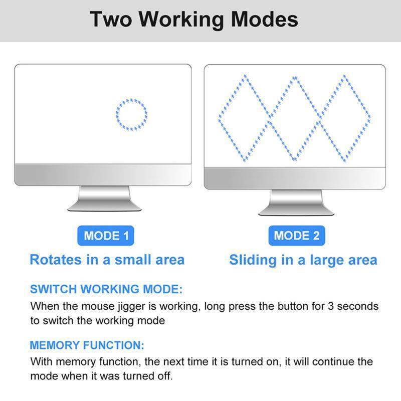 USB Mouse Jiggler Mover Simulate Mouse Movement to Prevent Computer Sleep Mode