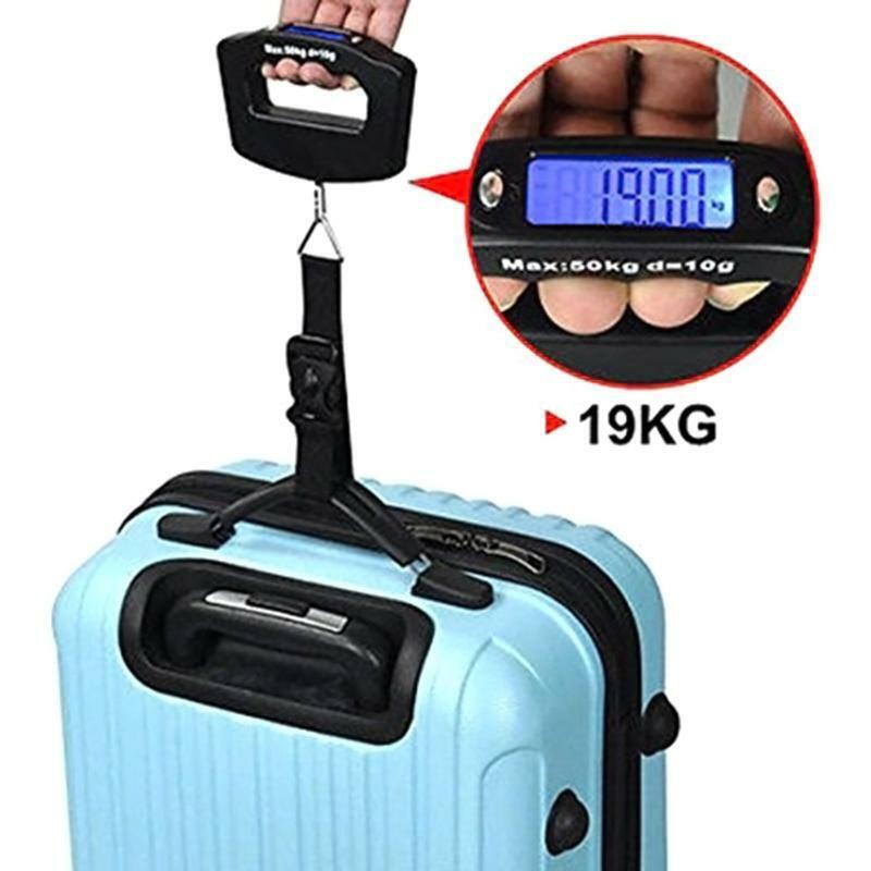 LCD Display Electronic Hanging Scale 50Kg 110 Lb with Sturdy Nylon Sling