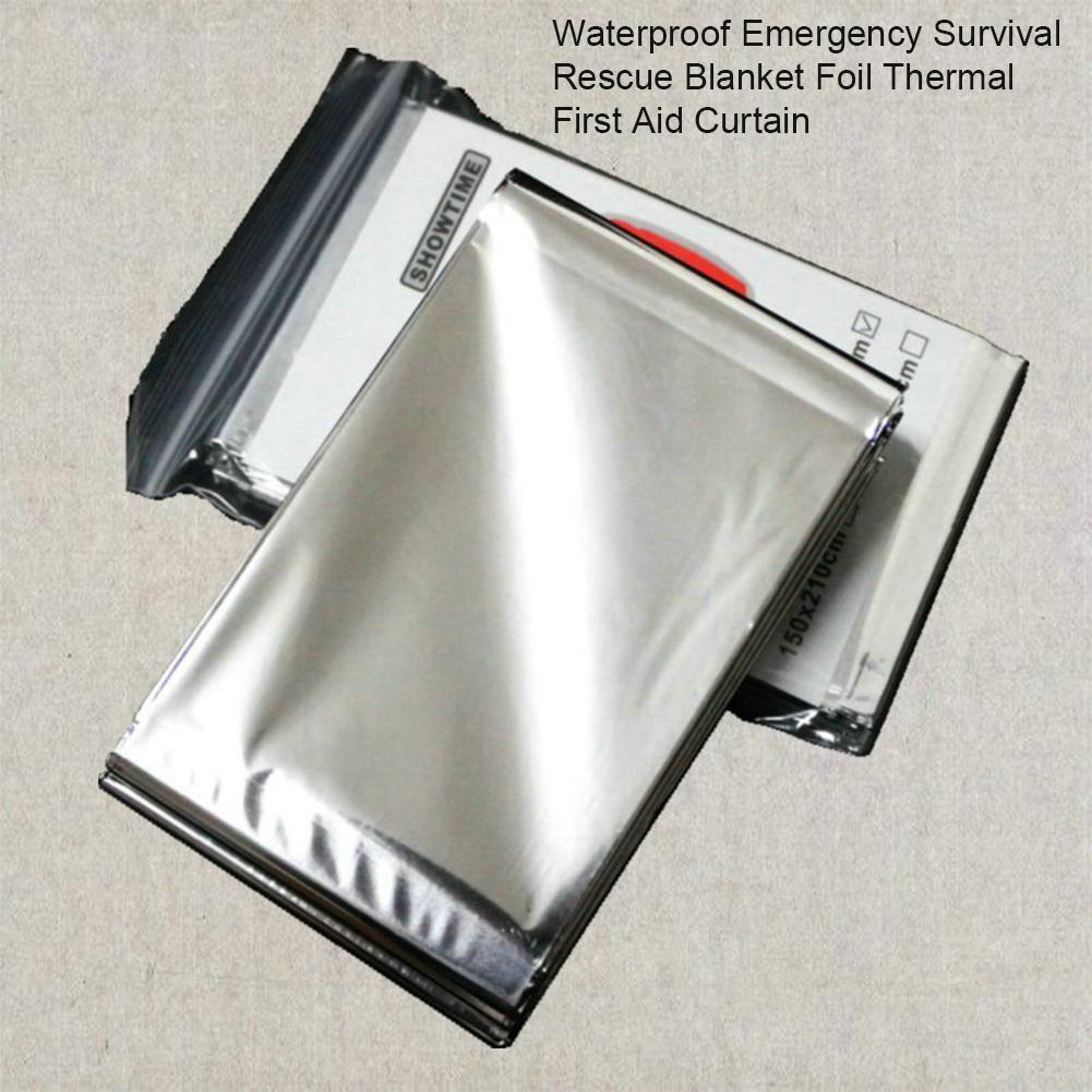 Waterproof Emergency Survival Rescue Blanket Foil Thermal First Aid Curtain