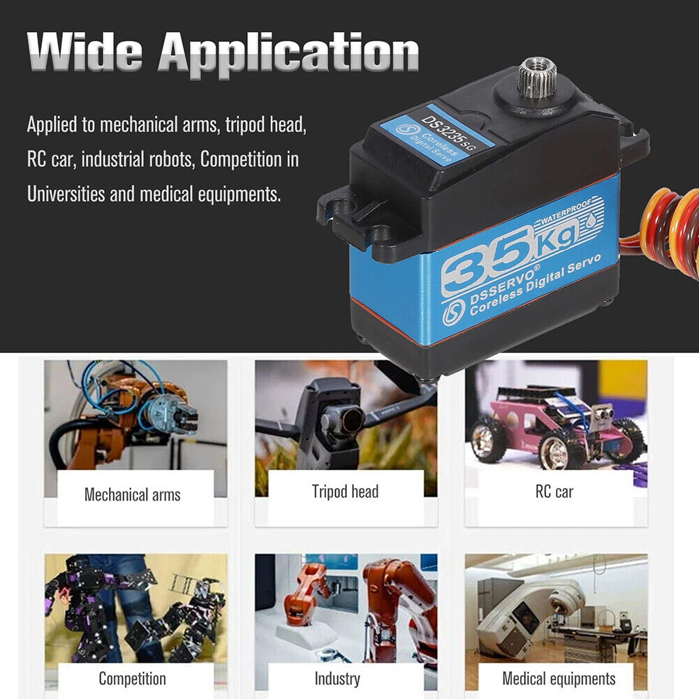 For 1/10 1/8 RC Crawler Car Boat Robot Waterproof 35kg Digital Servo Kits