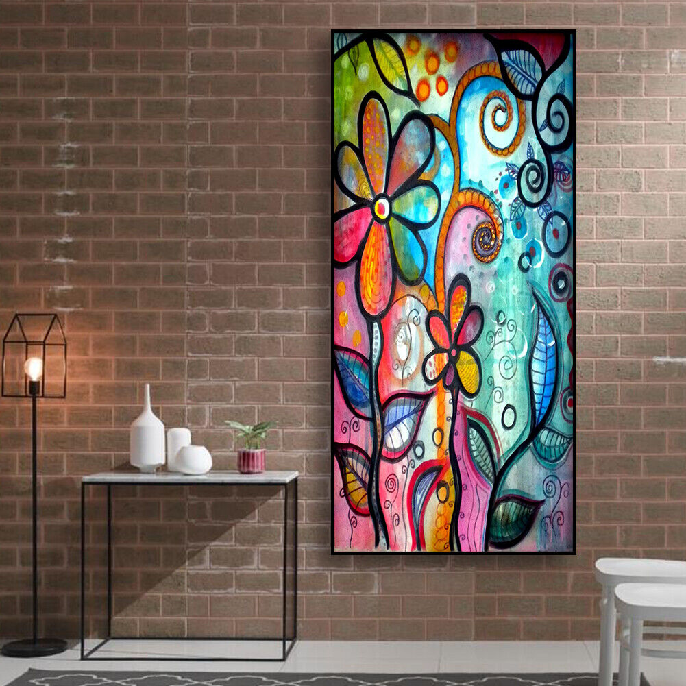 Abstract Flower Full Drill Diamond Painting Bead Art Picture Mosaic Kit