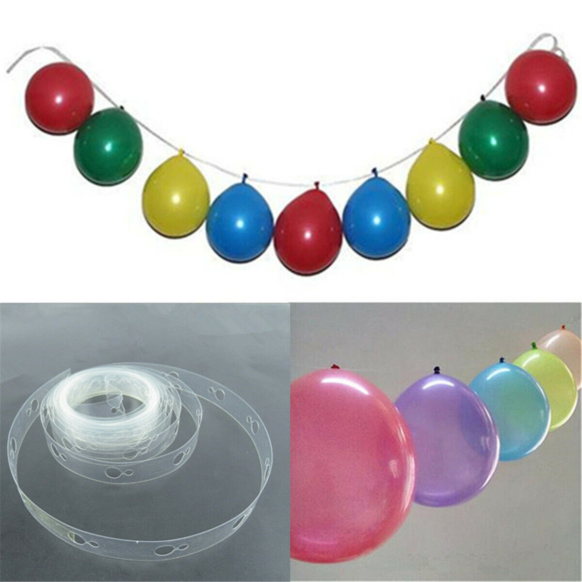 5 M Balloon Decorating Strip Connect Chain Plastic Tape Party  DIY Supplies