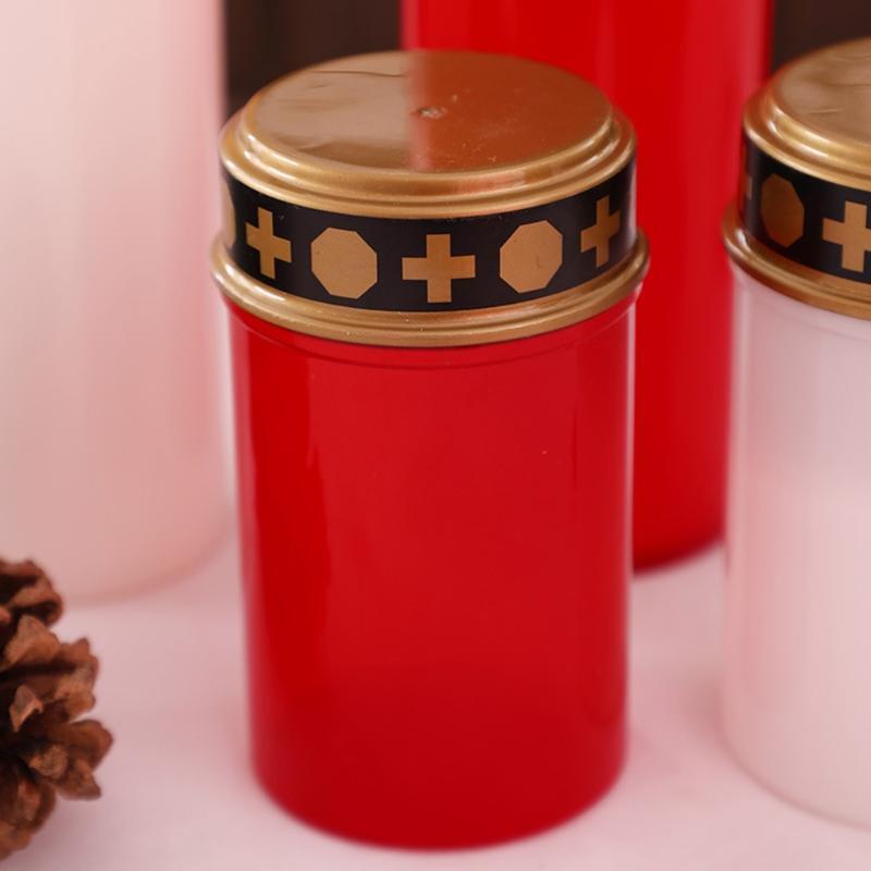 4 Pcs LED Candle Lamp Memorial Candle Lights for Ritual, LED Grave Candles Light