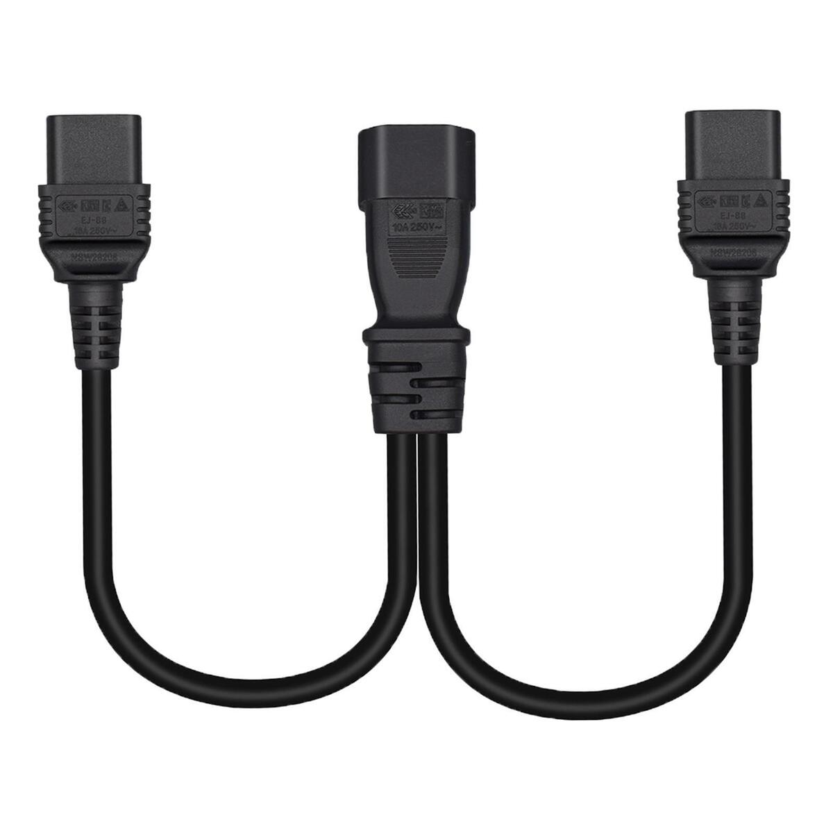IEC320 C14 to IEC320 C19 Y Splitter Power Cord Extension Cord Splitter for