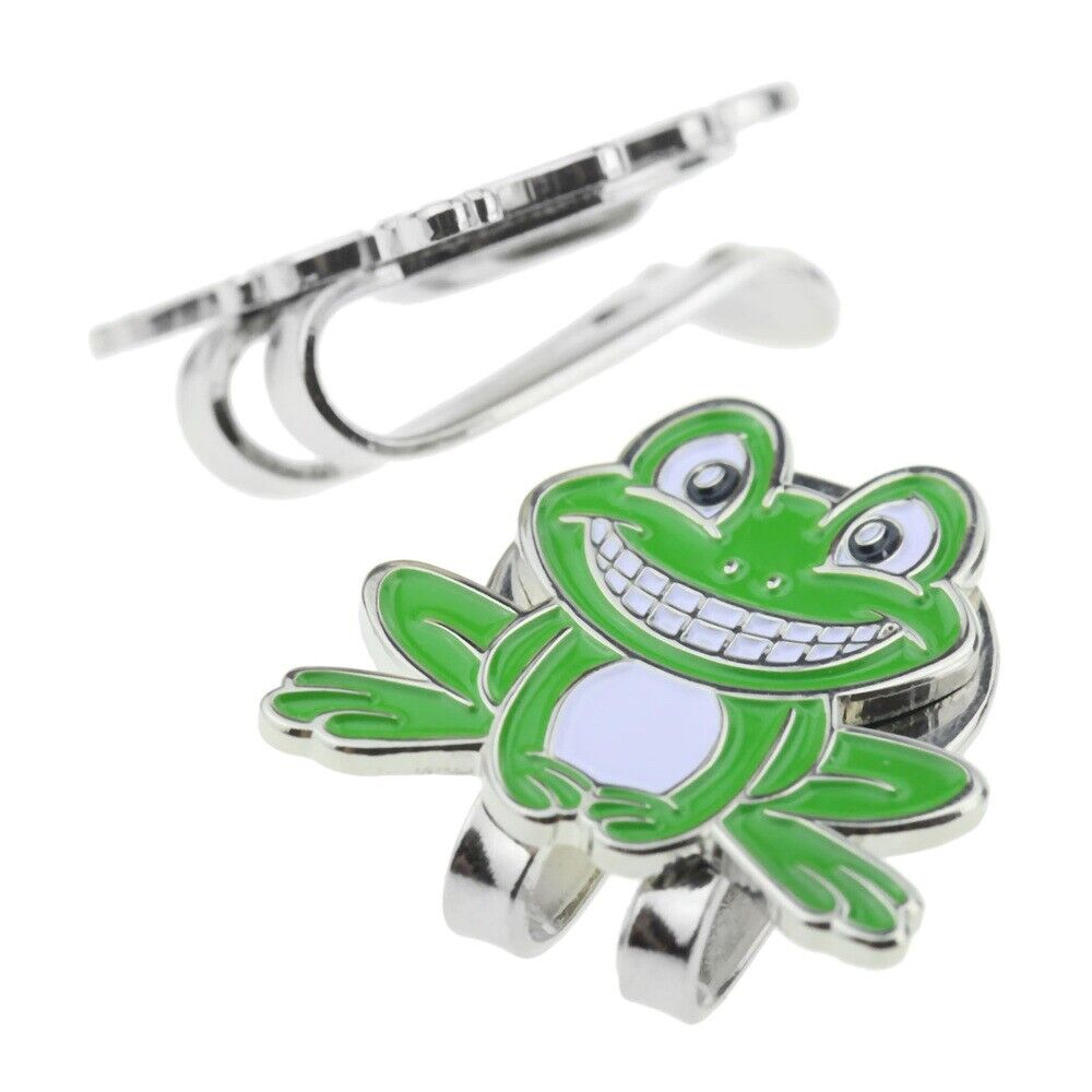 Cute Frog Pattern Strong Magnetic  Hat Clip & Golf Ball Marker For Cap Vison