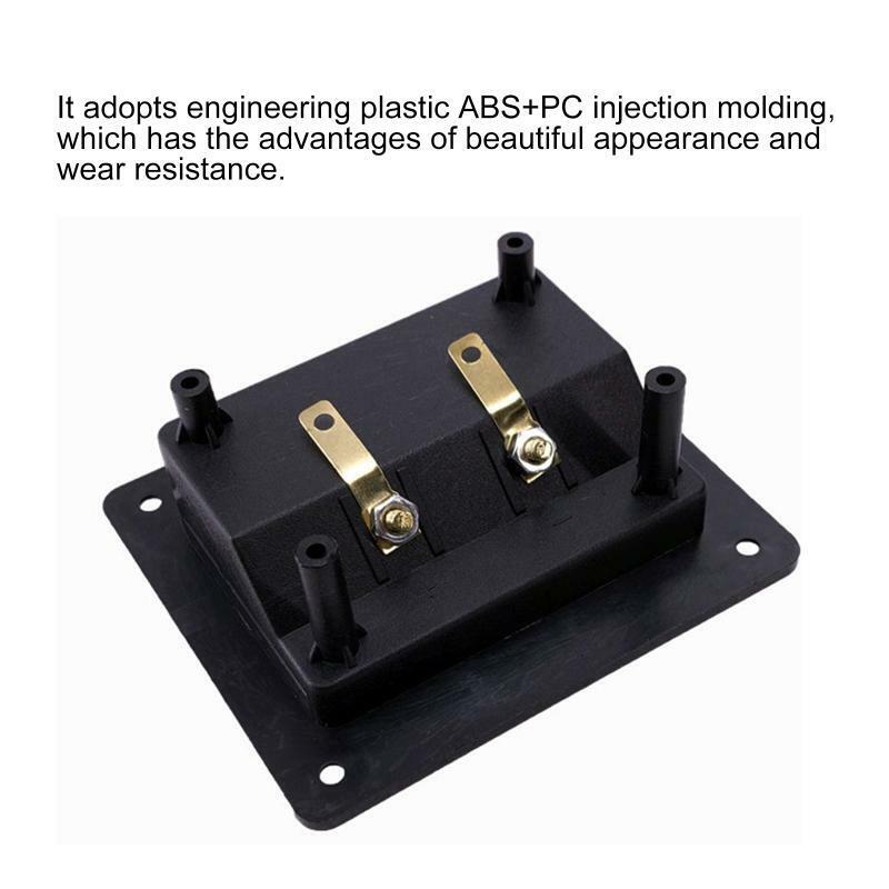 2 Positions Audio Junction Box Screw Clip Speaker Box Terminal Board Plate