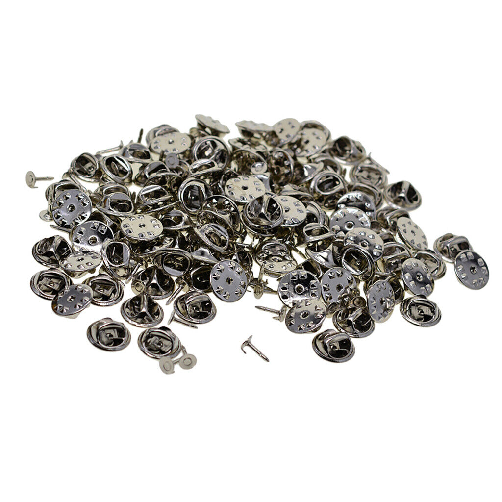 100    Tie Tacks Pin Backs Replacement with Blank  for Craft