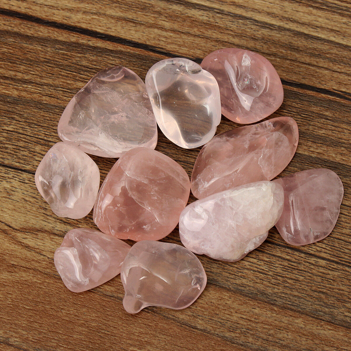 10X Pink Rose Quartz Crystal Tumble Stone Polished Healing Specimen Rock 18mm