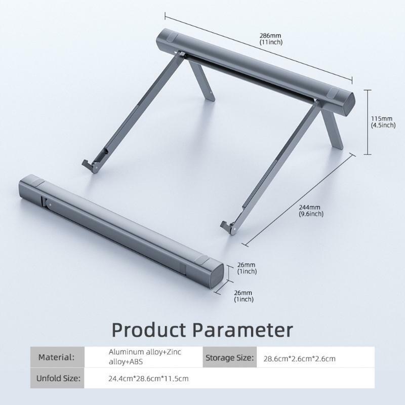 Aluminum Alloy Tablets Stand Cooling Bracket Non-Slip Notebook Holder Adjustable