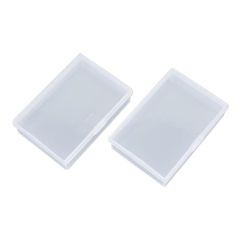 2pcs Transparent Plastic Box Playing Cards Container Poker Card Storage Case