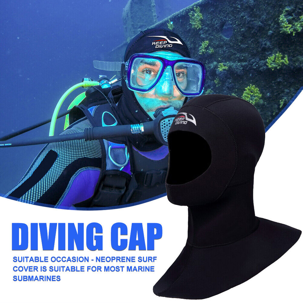 Keep Diving Scuba Diving Hood Shoulder Hat Snorkeling Swim Warm Cap (M)
