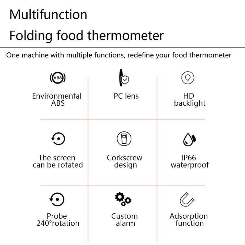 Instant Read Meat Thermometer Applicable Cooking Food Candy BBQ Grill Liquids