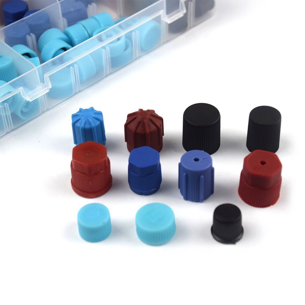 Valve Core Cap Dust Cap for Car Air Conditioning Valve Core Dust Caps Set