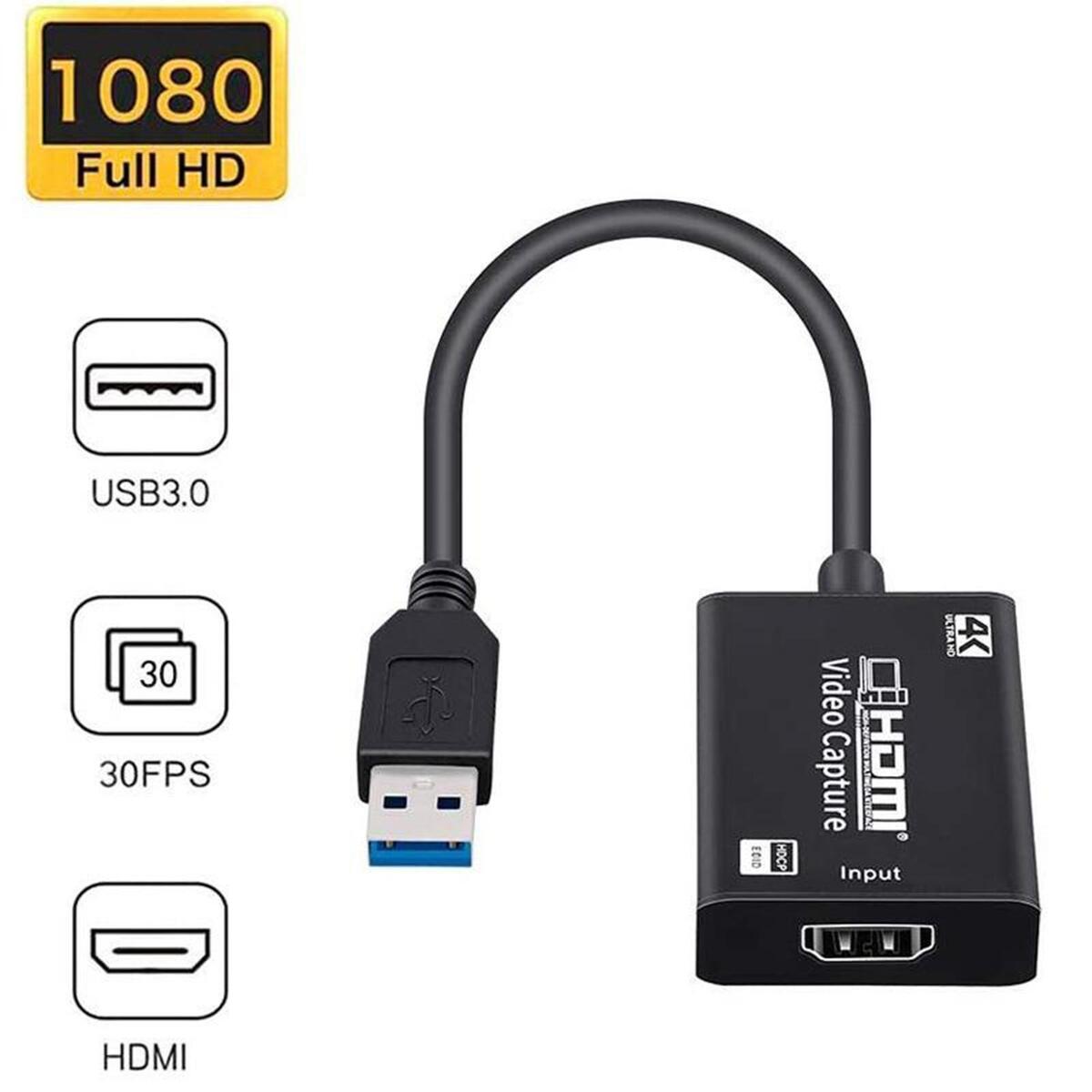 Audio Video  Card, USB 3.0 HD 1080P  Adapter to Computer for